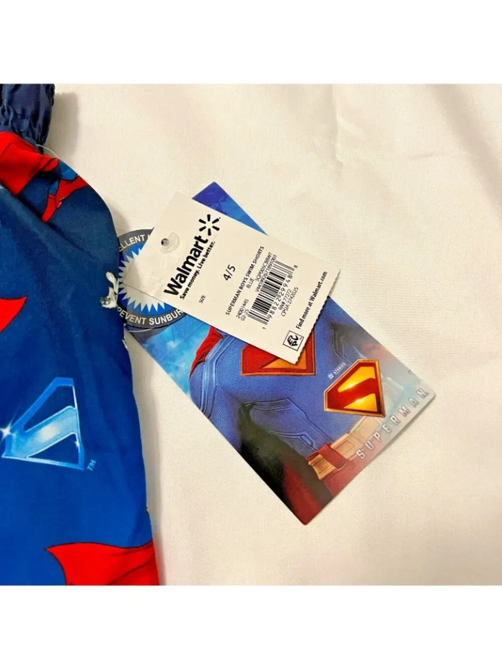 DC Superman Krypto Swim Trunks Board Shorts Boys Sz 4/5 NWT